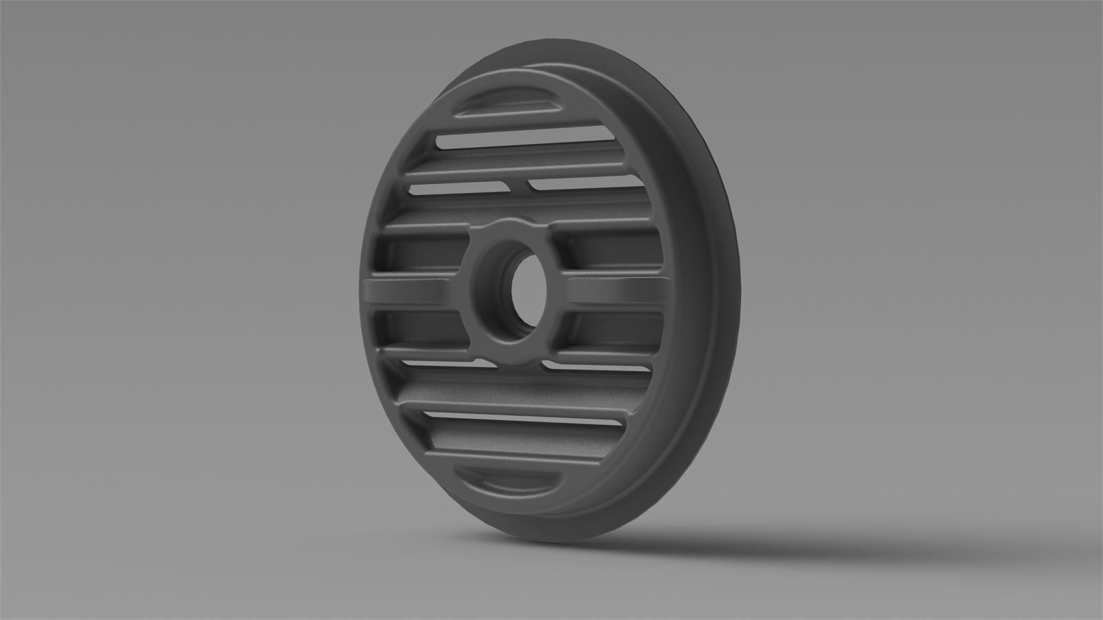 Rendering of a Mooney cabin air vent grille reconstructed from a 3D scan